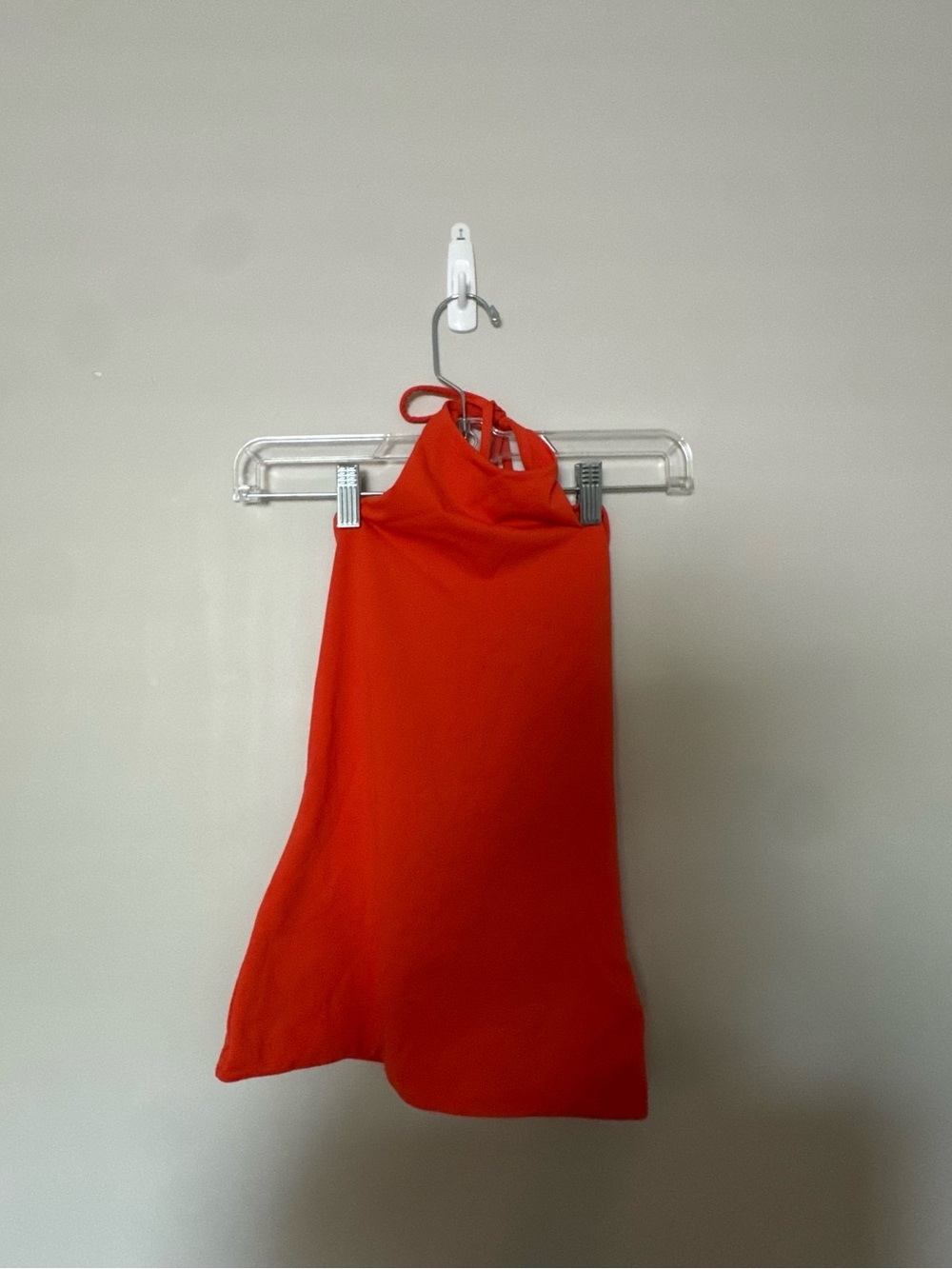 Contour Aritzia Bright Orange Halter Neck Top